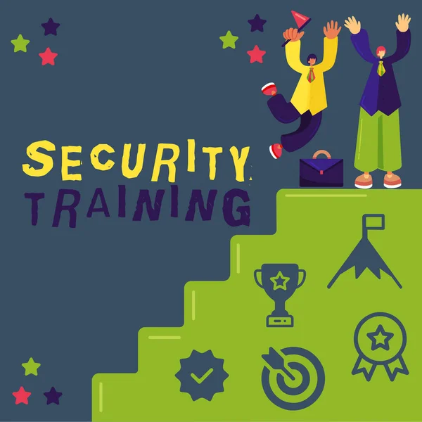 Conceptual display Security Training, Business overview providing security awareness training for end users