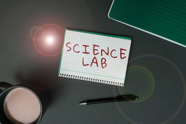 Segnale Scrittura Mano Science Lab Business Approach Struttura Speciale Dove — Foto Stock