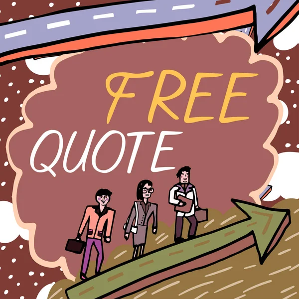 Titulek Textu Prezentující Free Quote Business Showcase Stručná Fráze Která — Stock fotografie