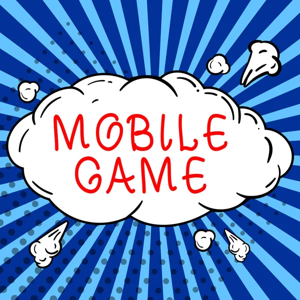 Testo Che Mostra Ispirazione Mobile Game Business Vetrina Sono Divertenti — Foto Stock