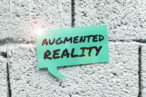 Inspirație Care Arată Semnul Augmented Reality Word Scris Tehnologia Care — Fotografie, imagine de stoc