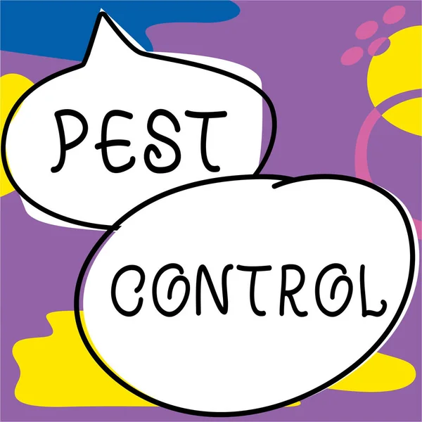 Tekstbord Met Ongediertebestrijding Business Idee Het Doden Van Destructieve Insecten — Stockfoto