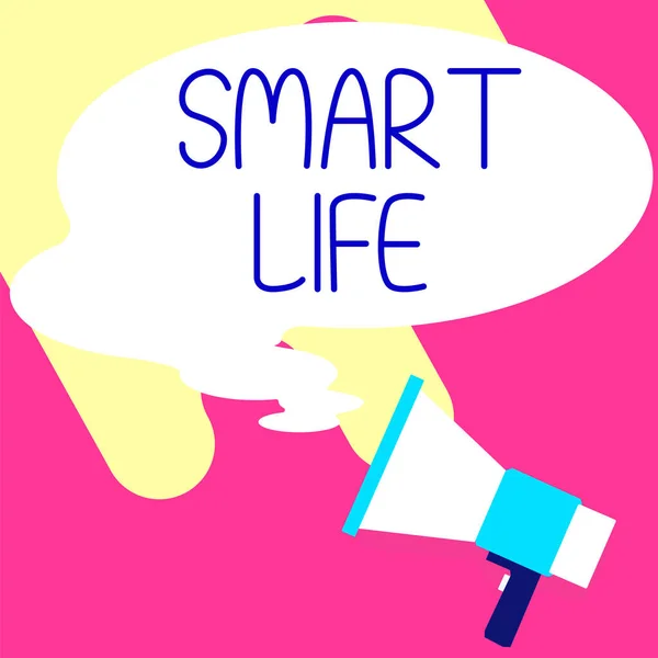 Konzeptionelle Bildunterschrift Smart Life Word Für Einen Ansatz Der Aus — Stockfoto