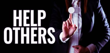 Kavramsal gösterim Diğerlerine Yardım, İş kavramı Birine yardım etme eylemi veya bir şeyler yapma eylemi