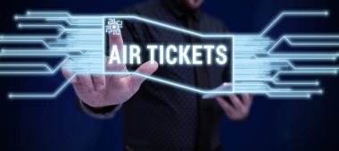 İlham verici uçak biletlerini gösteren metin, birey için bir uçakta yer alma hakkına sahiptir.