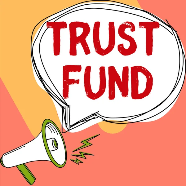 Logga Och Visa Trust Fund Affärsidépengar Som Förvaltas Förvaltarna För — Stockfoto