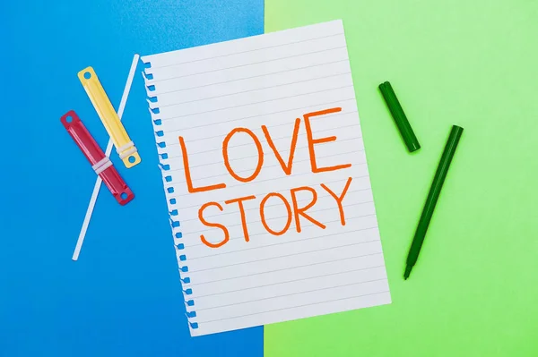 Handwriting Text Love Story Business Idea Something Novel Movie Love — Stock Photo, Image