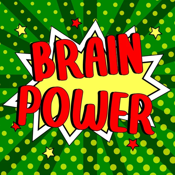 Teksten Weergeven Brain Power Conceptuele Foto Vermogen Begrijpen Begrijpen Profiteren — Stockfoto