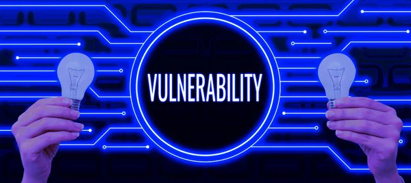 Sign Displaying Vulnerability Business Approach State Being Exposed Possibility Being — 스톡 사진