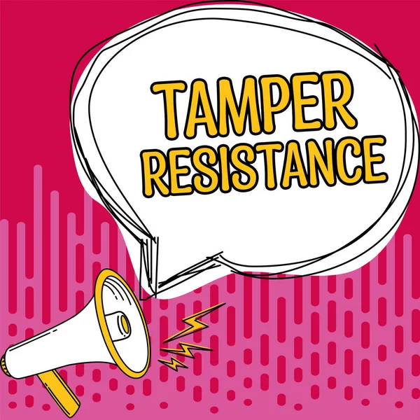 Text Showing Inspiration Tamper Resistance Internet Concept Resilent Physical Harm — Stock Photo, Image