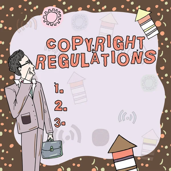 Text Der Inspiration Zeigt Urheberrechtsvorschriften Unternehmen Vorzeigegesetzgebung Die Die Ursprünglichen — Stockfoto