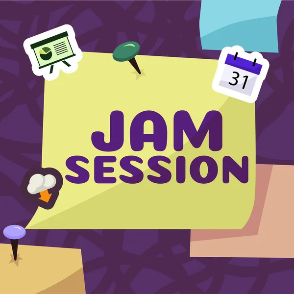 Hand Writing Sign Jam Session Internet Concept Impromptu Performance Group — 스톡 사진