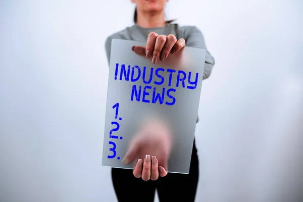 手書きサイン業界ニュース ビジネス概要技術市場レポート 製造業貿易ビルダー — ストック写真