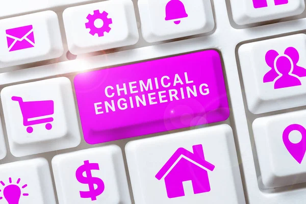 Text sign showing Chemical Engineering, Business idea developing things dealing with the industrial application of chemistry