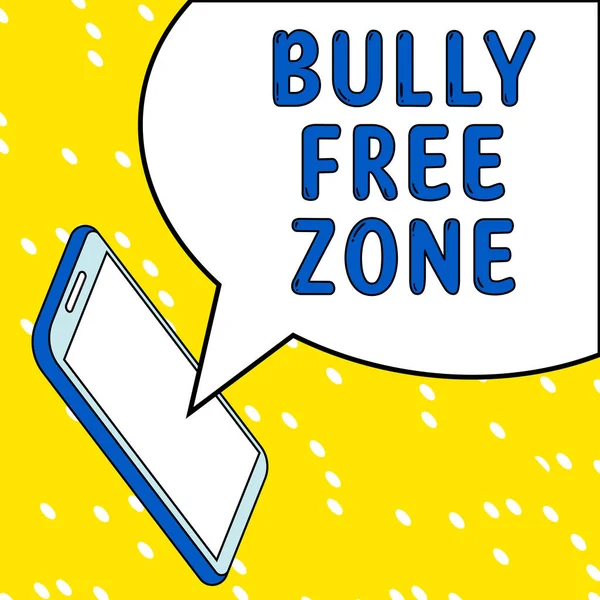 Scrittura Visualizzazione Del Testo Bully Free Zone Business Panoramica Essere — Foto Stock