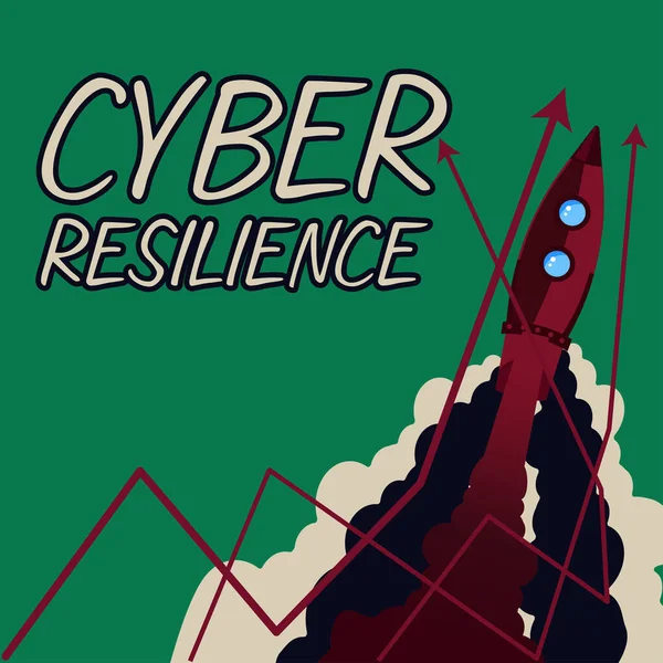 Skrivning Viser Tekst Cyber Resilience Business Udstillingsvindue Måle Hvor Godt - Stock-foto
