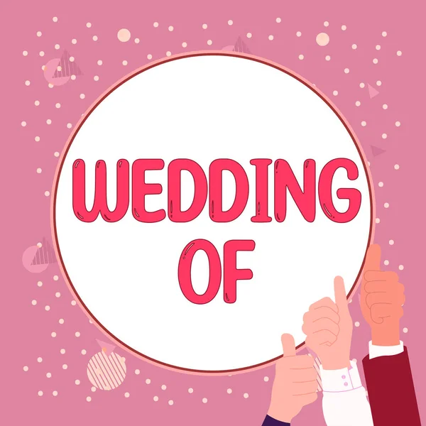 Tekst Met Inspiratie Wedding Business Concept Kondigt Aan Dat Man — Stockfoto