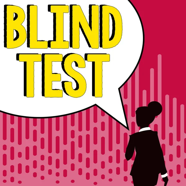 Εννοιολογική Απεικόνιση Blind Test Επιχειρηματική Ιδέα Κοινωνική Εμπλοκή Ένα Άτομο — Φωτογραφία Αρχείου