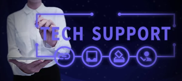 Conceptual Display Tech Support Geschäftsidee Unterstützung Von Personen Die Technische — Stockfoto