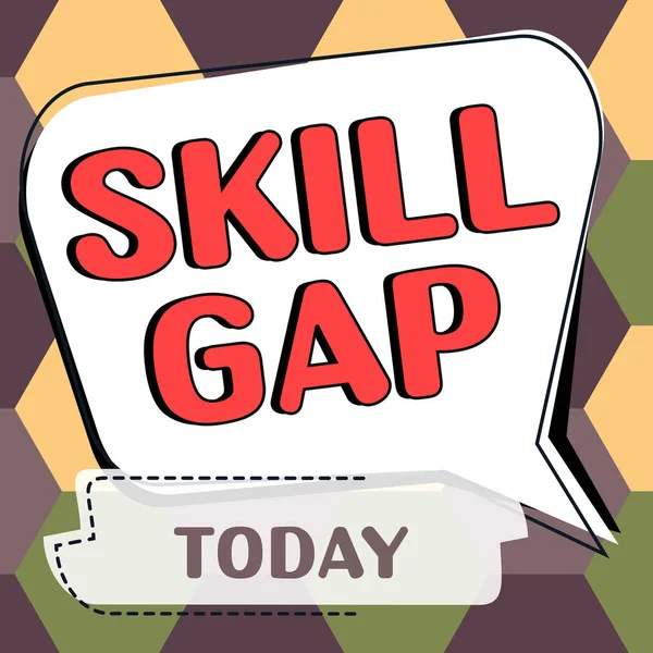 Εννοιολογική Απεικόνιση Skill Gap Επιχειρηματική Ιδέα Αναφορά Αδυναμία Περιορισμό Γνώσεων — Φωτογραφία Αρχείου