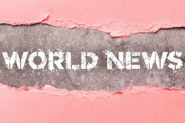 Text Sign Showing World News Internet Concept Global Noteworthy Information — 스톡 사진