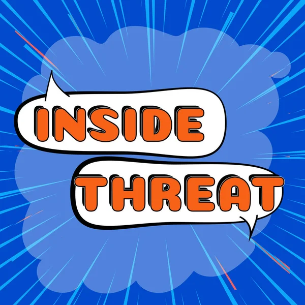 Handskrift Tecken Threat Affärsidé Information Som Bara Insider Skulle Verklig — Stockfoto
