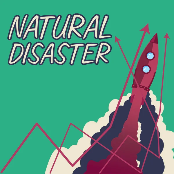 Exibição Conceitual Desastre Natural Abordagem Negócios Ocorrendo Curso Natureza Causas — Fotografia de Stock