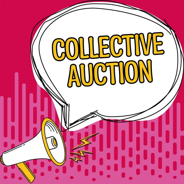 텍스트 Colective Auction 인터넷 변수에 — 스톡 사진