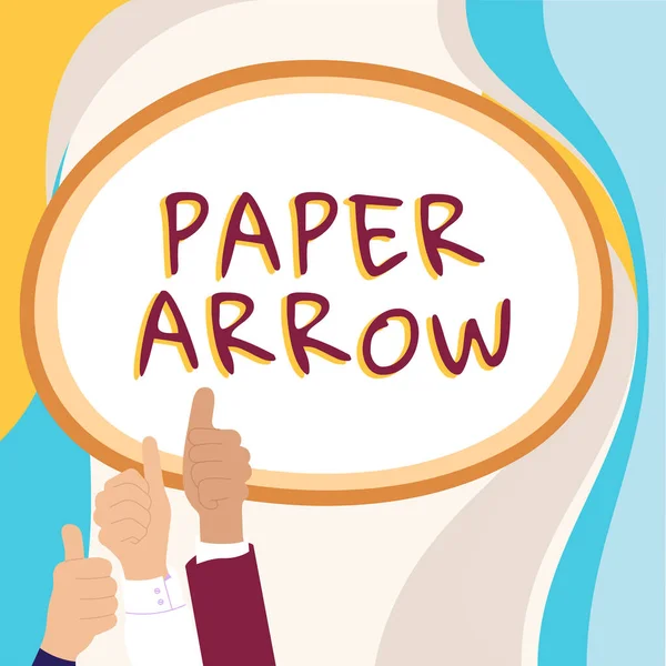 핸드쓰기 Paper Arrow Conceptual Photo Business Infographic Use Show Direction — 스톡 사진