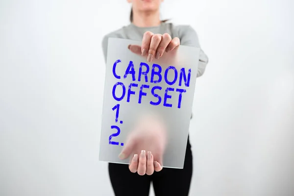 二酸化炭素その他のガスの排出量の削減を示す記号 — ストック写真