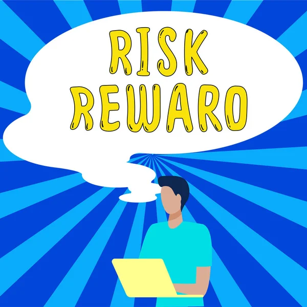 Scrittura Visualizzazione Del Testo Risk Reward Internet Concept Valutare Potenziale — Foto Stock