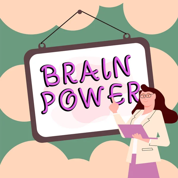 Conceptuele Bijschrift Brain Power Woord Geschreven Vermogen Begrijpen Begrijpen Profiteren — Stockfoto