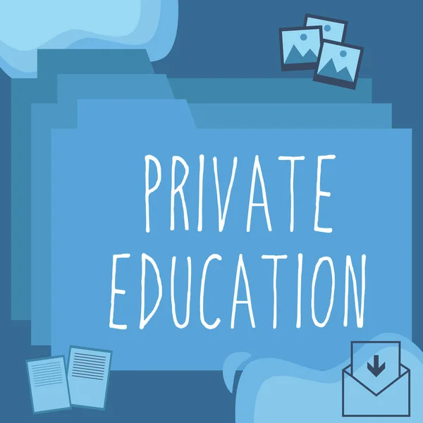 Text Der Inspiration Zeigt Private Education Internet Konzept Zugehörigkeit Zur — Stockfoto