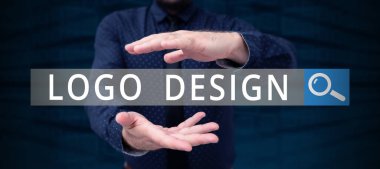 Kavramsal başlık logosu tasarımı, kavramsal fotoğraf bir grafik temsili veya şirket adı veya markasının sembolü