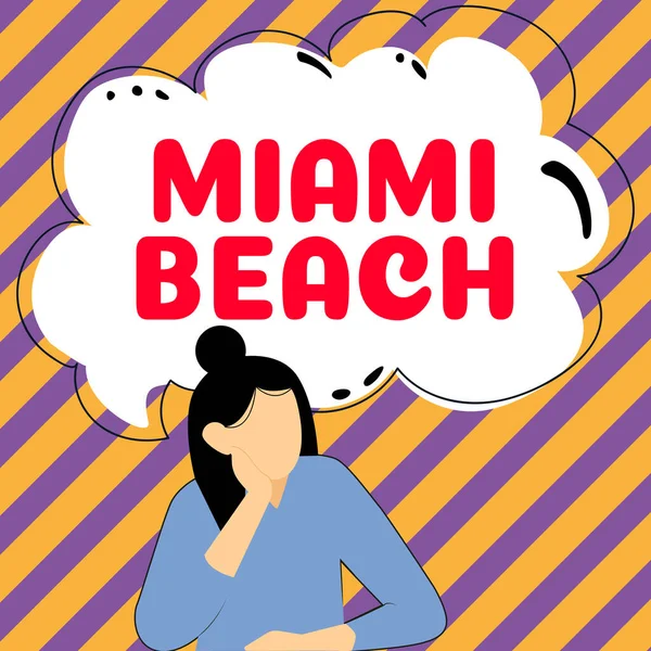 手抄本 迈阿密海滩 接近佛罗里达州迈阿密 戴德县的海滨度假城市 — 图库照片
