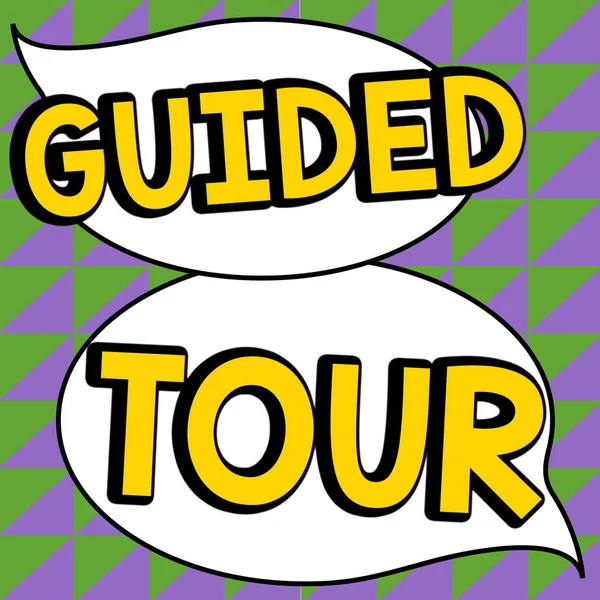 Writing Displaying Text Guided Tour Internet Concept Advice Information Aimed — Stock Photo, Image