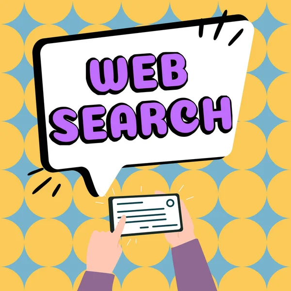 Writing displaying text Web Search, Internet Concept software system designed to search for information on the web