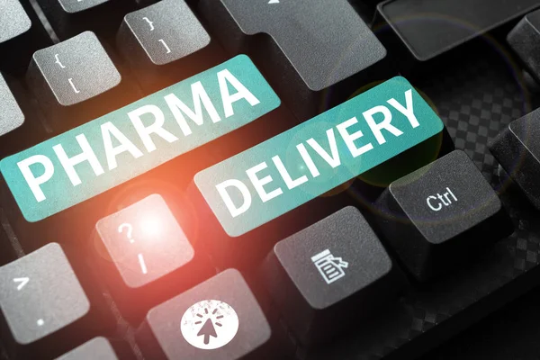 Text Caption Presenting Pharma Delivery Conceptual Photo Getting Your Prescriptions — Stock Photo, Image