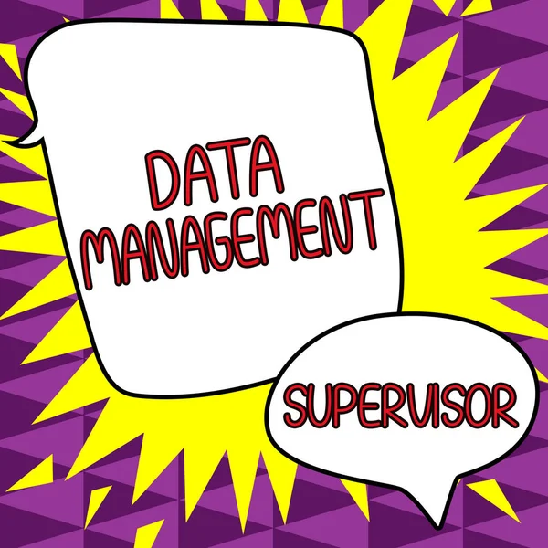 Tekst Bijschrift Met Data Management Supervisor Conceptuele Foto Voor Een — Stockfoto