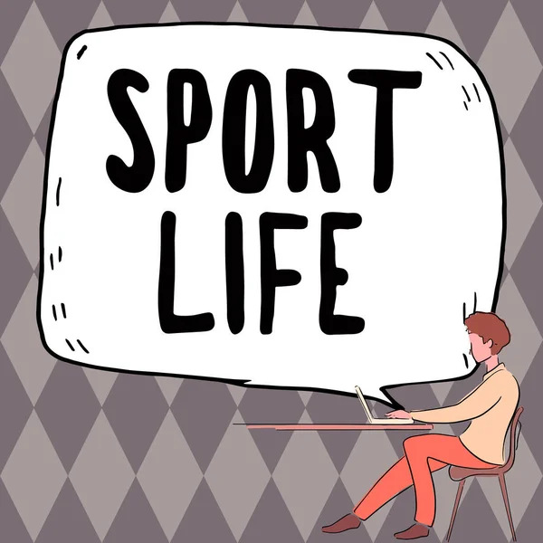 Rukopis Text Sport Život Obchodní Koncept Fond Sportovních Nebo Jiných — Stock fotografie