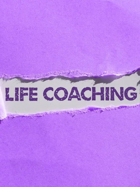 Text Sign Showing Life Coaching Business Idea Improve Lives Challenges — 스톡 사진