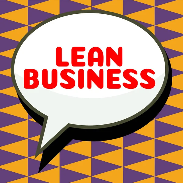Γράφοντας Εμφάνιση Κειμένου Lean Business Internet Concept Βελτίωση Της Ελαχιστοποίησης — Φωτογραφία Αρχείου