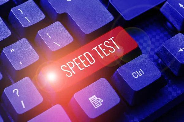 Text showing inspiration Speed Test, Business showcase psychological test for the maximum speed of performing a task