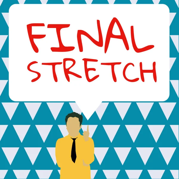 Konzeptshow Final Stretch Konzeptfoto Last Leg Schlussrunde Ultimatives Bühnenfinale Vor — Stockfoto