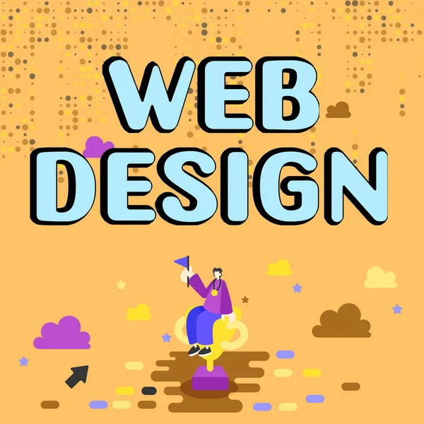 Znak Tekstowy Pokazujący Web Design Pomysł Biznes Kto Jest Odpowiedzialny — Zdjęcie stockowe