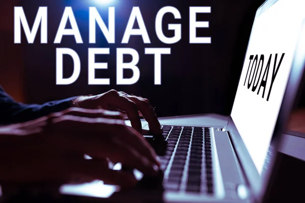 Conceptual Caption Manage Debt Conceptual Photo Unofficial Agreement Unsecured Creditors — Stock Photo, Image