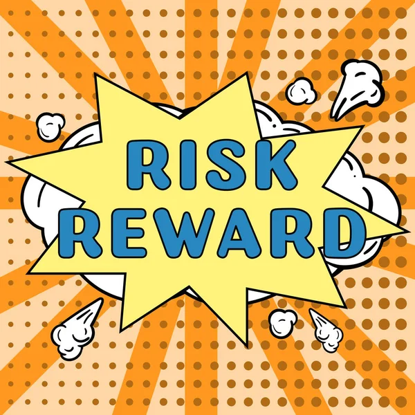 Text Caption Presenting Risk Reward Business Overview Assess Profit Potential — 스톡 사진