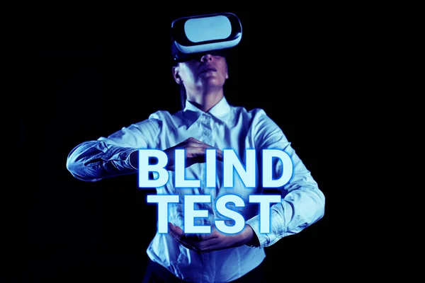 Hand Writing Sign Blind Test Επιχειρηματική Ιδέα Κοινωνική Εμπλοκή Ένα — Φωτογραφία Αρχείου