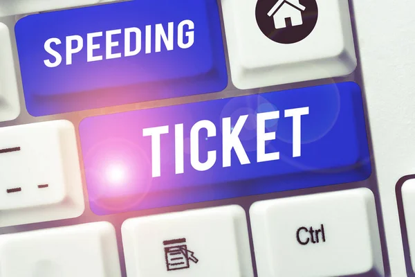 Writing Displaying Text Speeding Ticket Business Idea Psychological Test Maximum — 스톡 사진