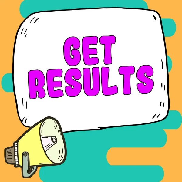 Inspiracja Ukazująca Znak Get Results Word Written Continue Rise Result — Zdjęcie stockowe